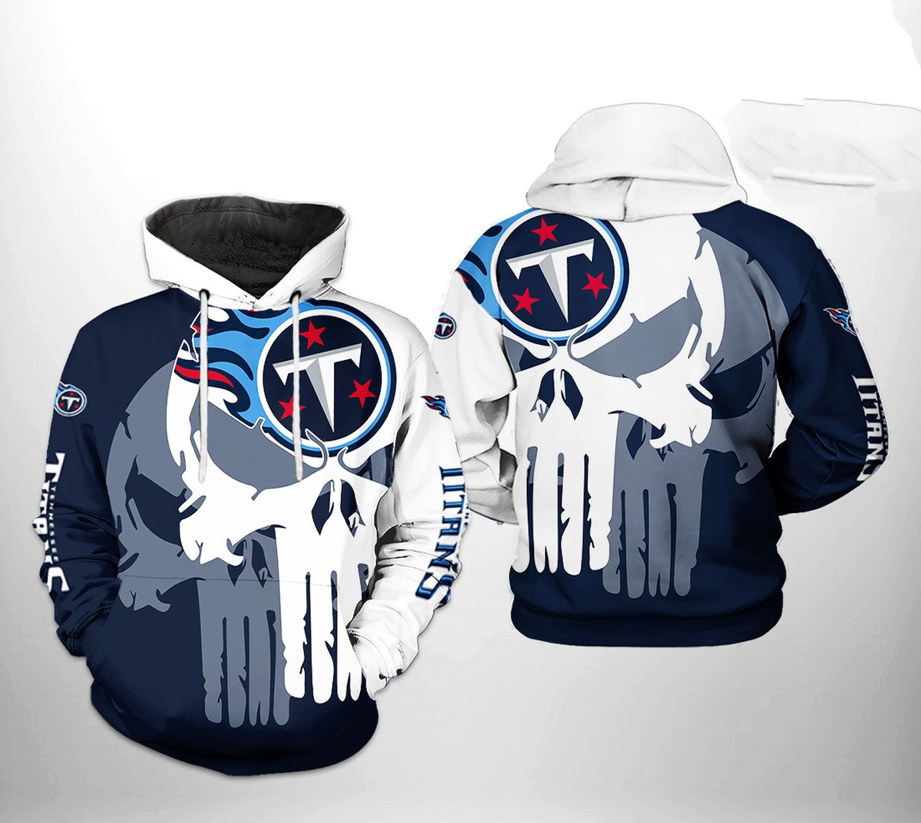 TENNESSEE TITANS 3D HOODIE SKULL107