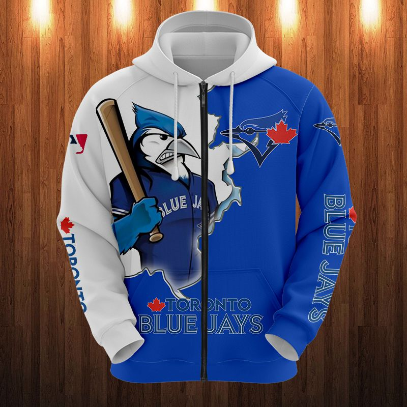 TORONTO BLUE JAYS HOODIES 3D MASCOT DESIGN