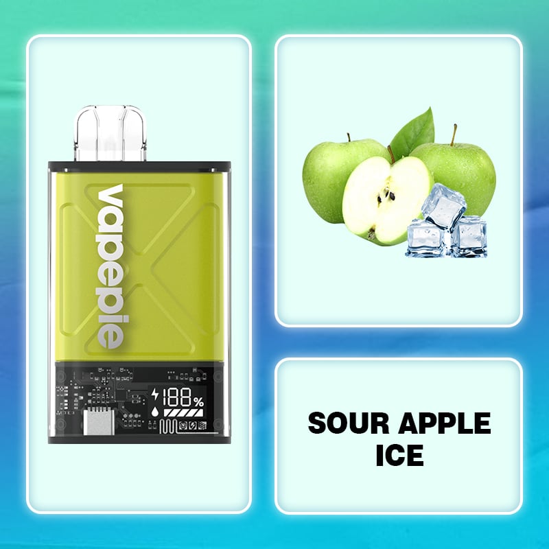 Sour Apple Ice & VAPEPIE Ultra 12000 PUFFS