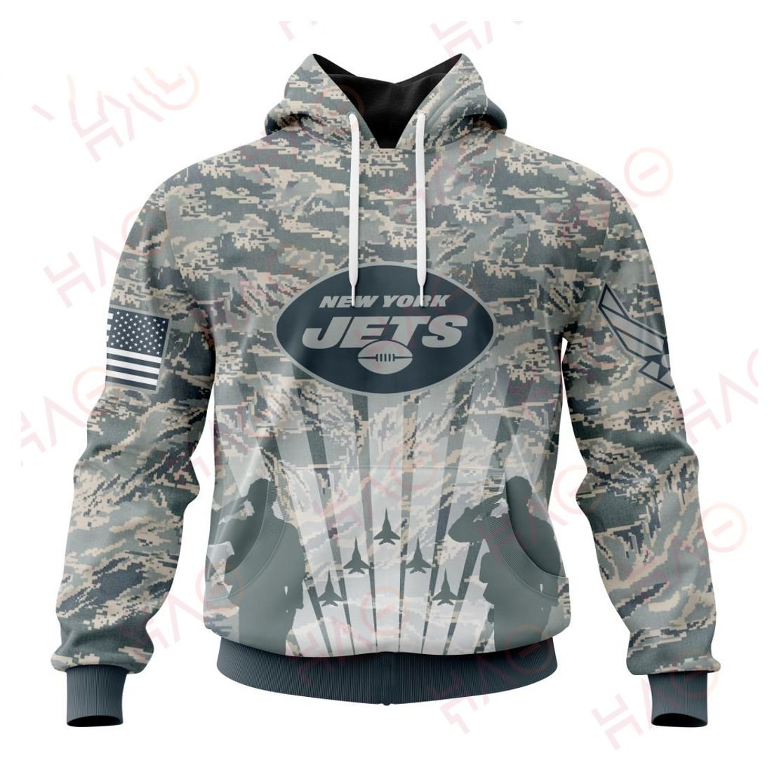 NEW YORK JETS 3D HOODIE US AIR FORCE