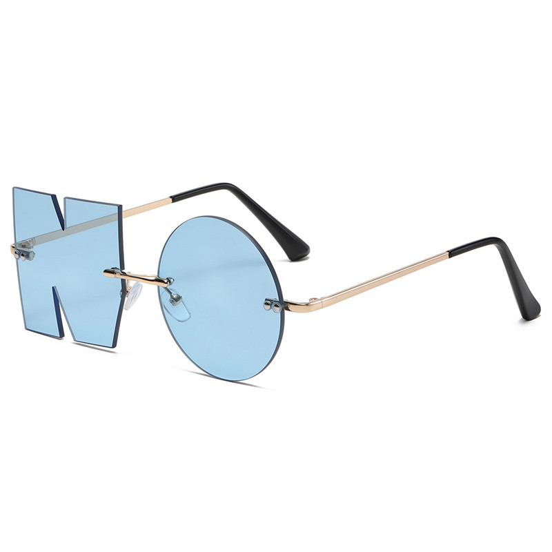 ALPHABET-SHAPED RIMLESS SUNGLASSES