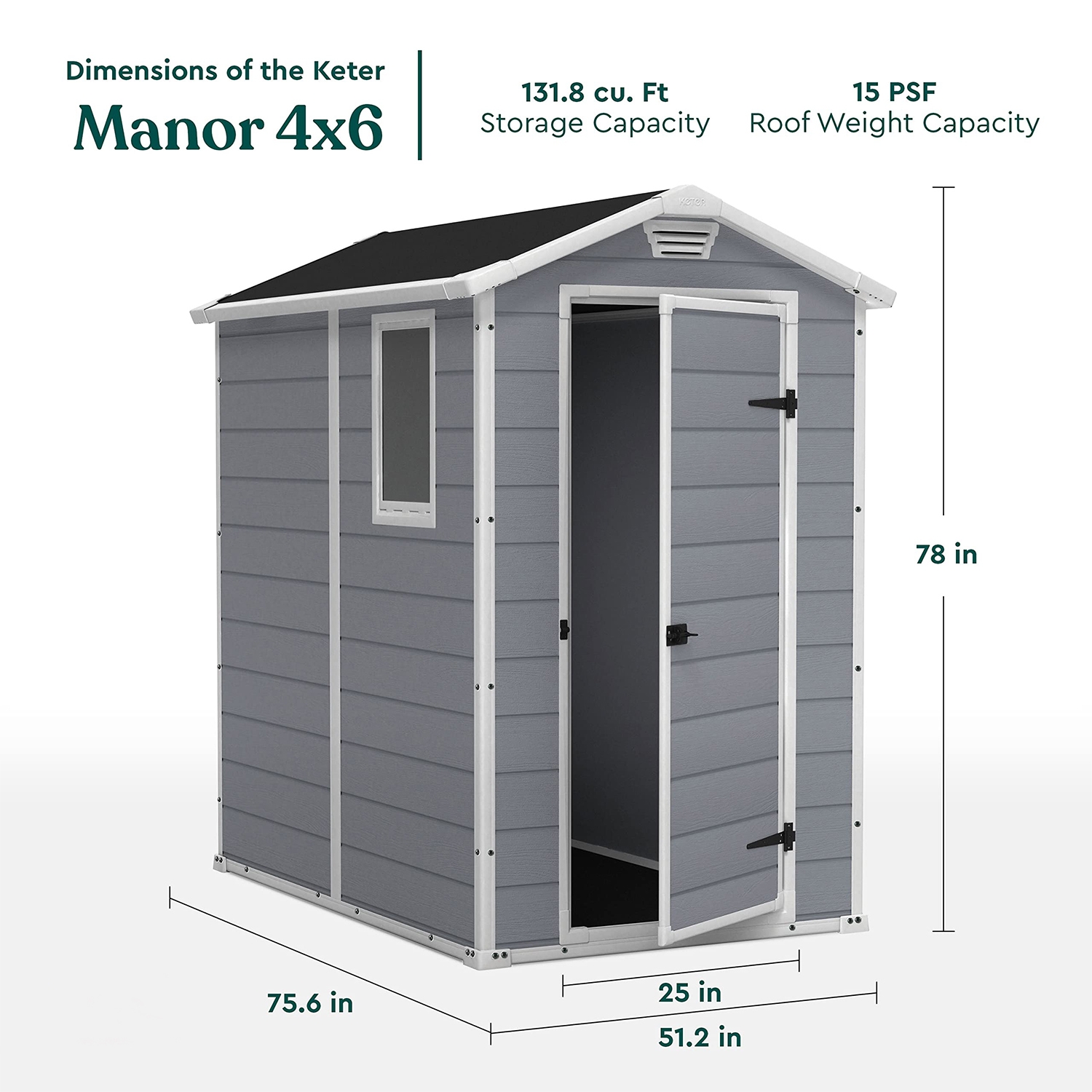 💥Clearance Sale💥Manor Resin Outdoor Storage Shed Kit-b