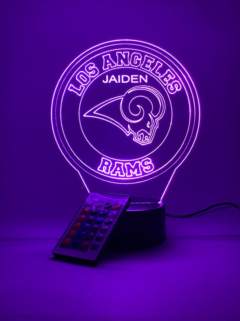 LOS ANGELES RAMS 3D LAMP PERSONALIZED