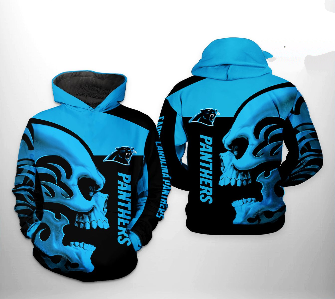 CAROLINA PANTHERS 3D HOODIE SKULL102