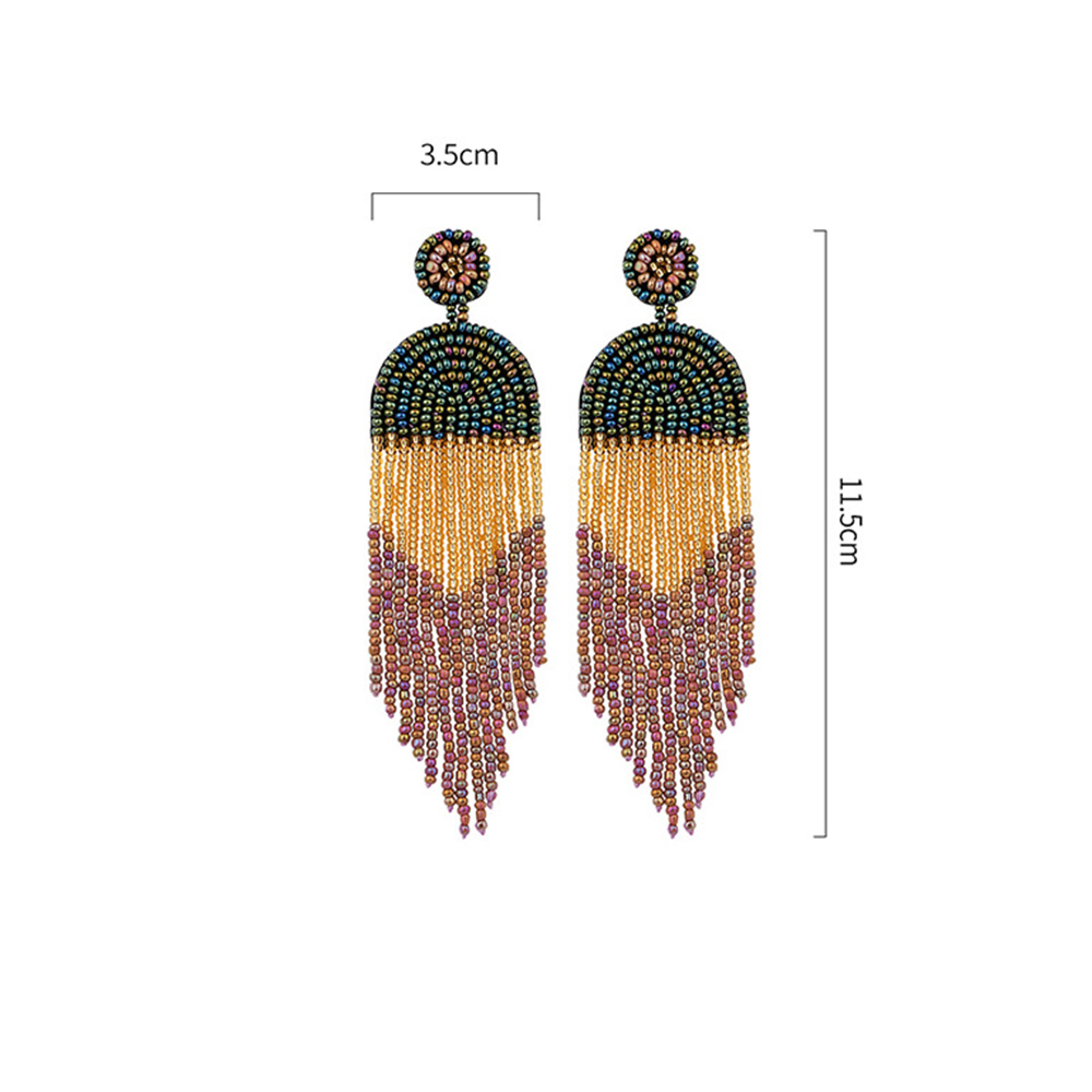 Castillotigo™ Pendientes de borlas de estilo étnico retro