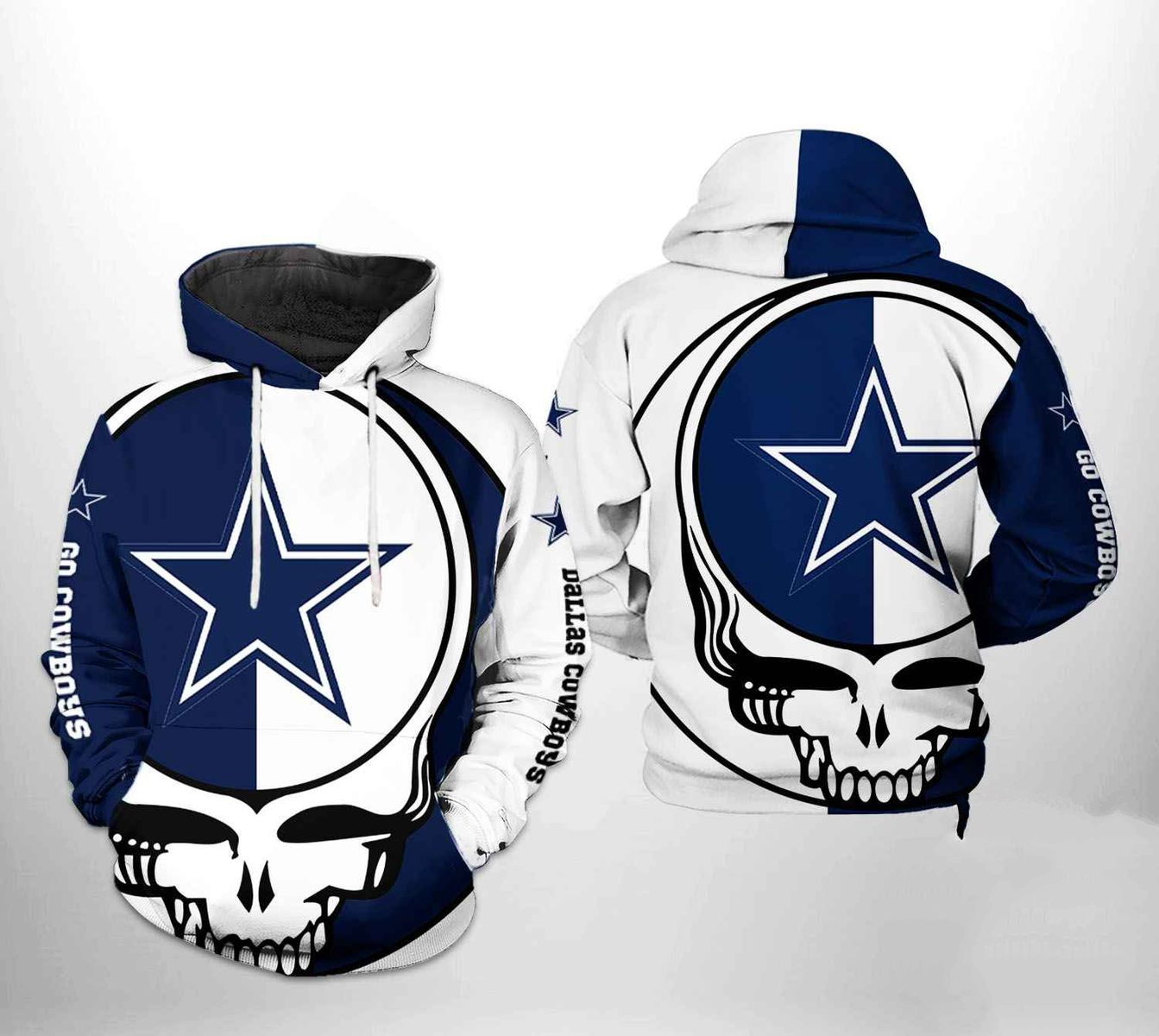 DALLAS COWBOYS 3D HOODIE SKULL105