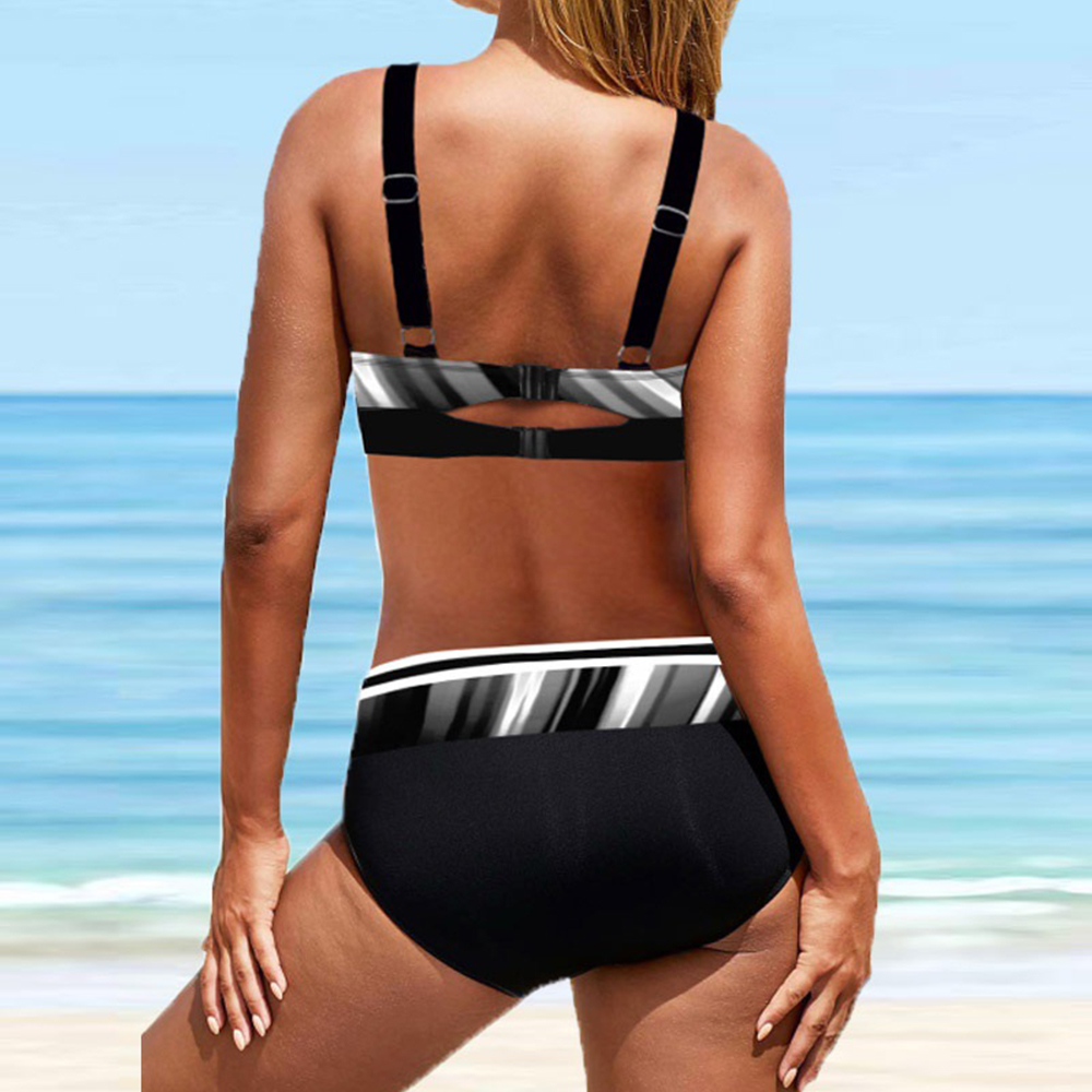 Castillotigo™ Traje de baño dividido para mujer con estampado de moda de verano