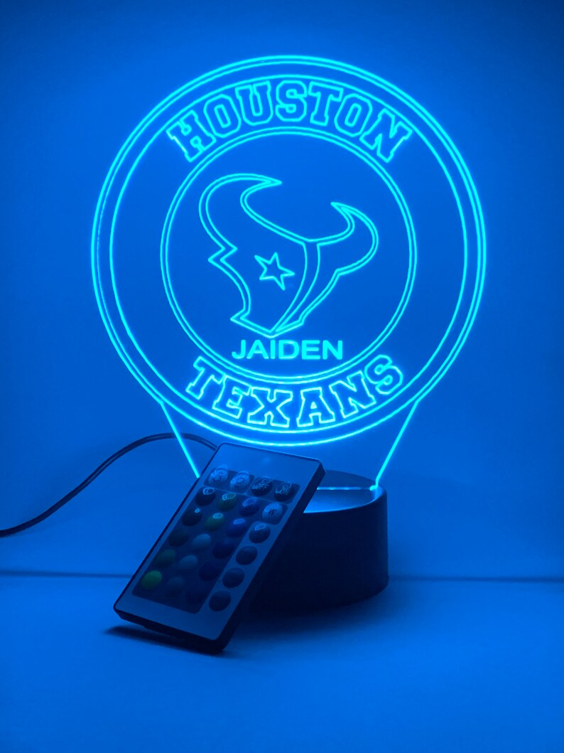HOUSTON TEXANS 3D LAMP PERSONALIZED