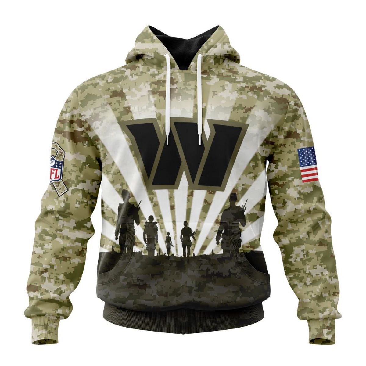 WASHINGTON 3D HOODIE HONOR VETERANS