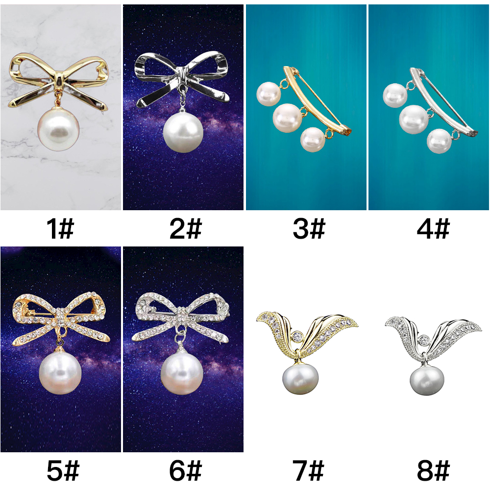 Higomore™ Anti-glare non-studded pearl ring waist buckle brooch