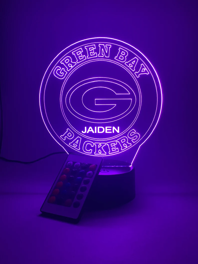 GREEN BAY PACKERS 3D LAMP PERSONALIZED