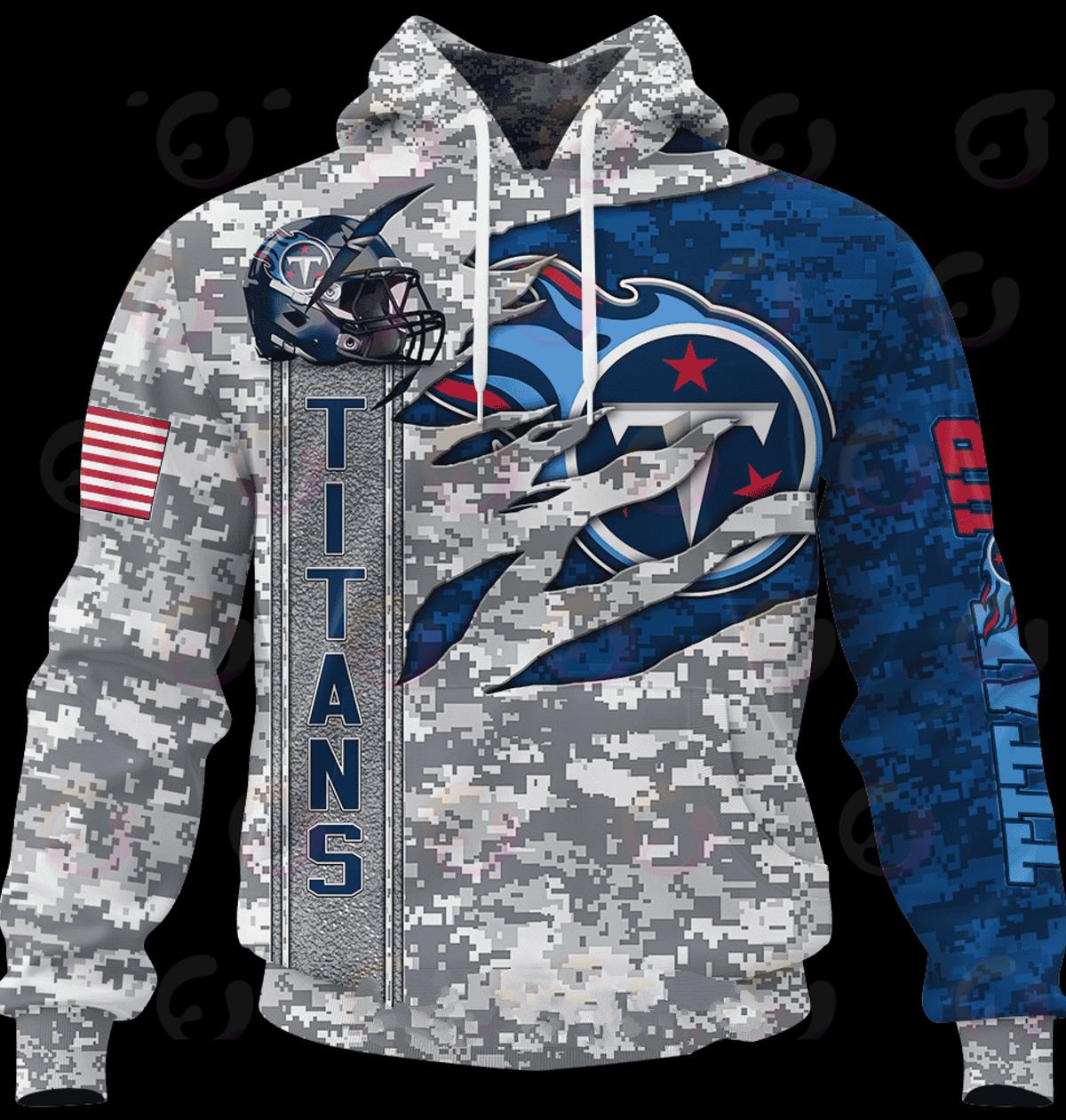 TENNESSEE TITANS 3D HOODIE CAMO US