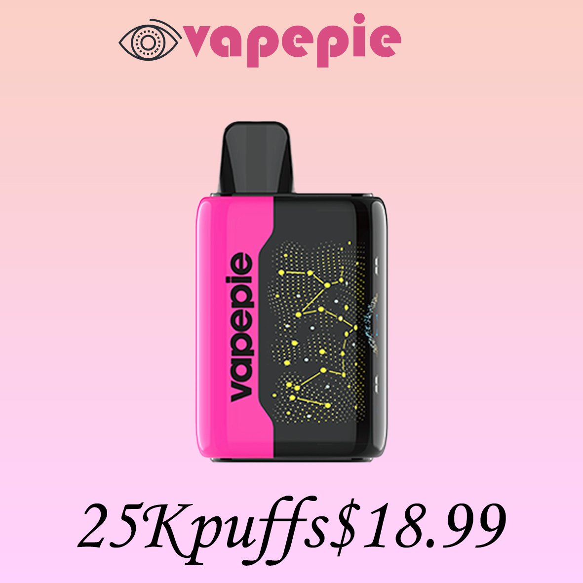VAPEPIE 25000 Puff vape - Curved screen starry design