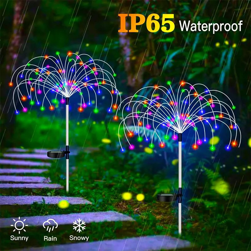 Waterproof Solar Garden Fireworks Lamp - Moresmall