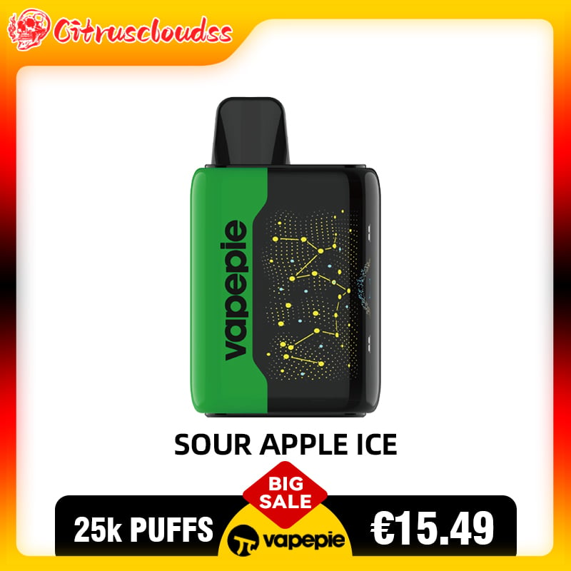 SOUR APPLE ICE & VAPEPIE 25000 PUFFS - Star Sky Curved Screen