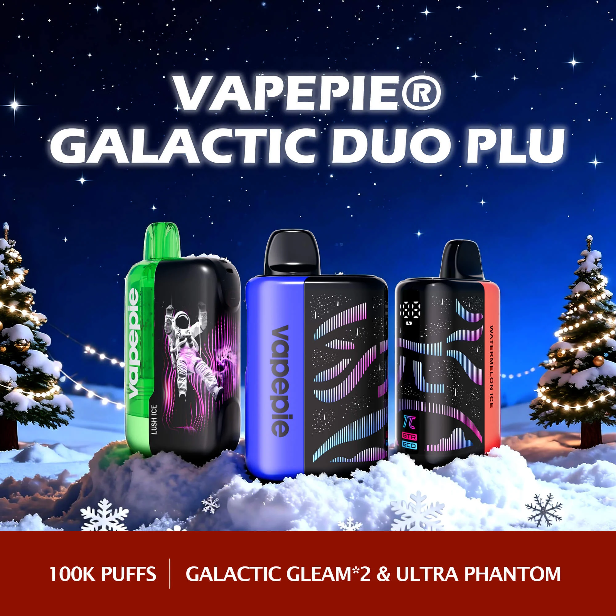 Vapepie Galactic Duo Plus 100k Puff (Galactic Gleam2 & Ultra Phantom1) Cigarro eletrônico descartável alemão