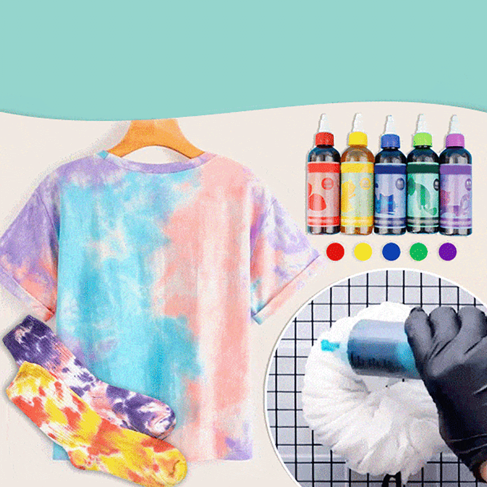 Higolot™ Kids Safe Pigment Set No Cooking 8 Colors DIY Clothes Dye Hand Tie Dyeing