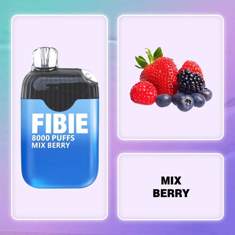 FIBIE 8000 Dual Flavors Disposable Vapor Wands(8000 PUFFS) - Mix-Berry