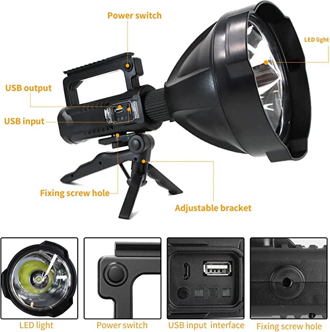 LED High power 90000 lumen Handheld Flashlight