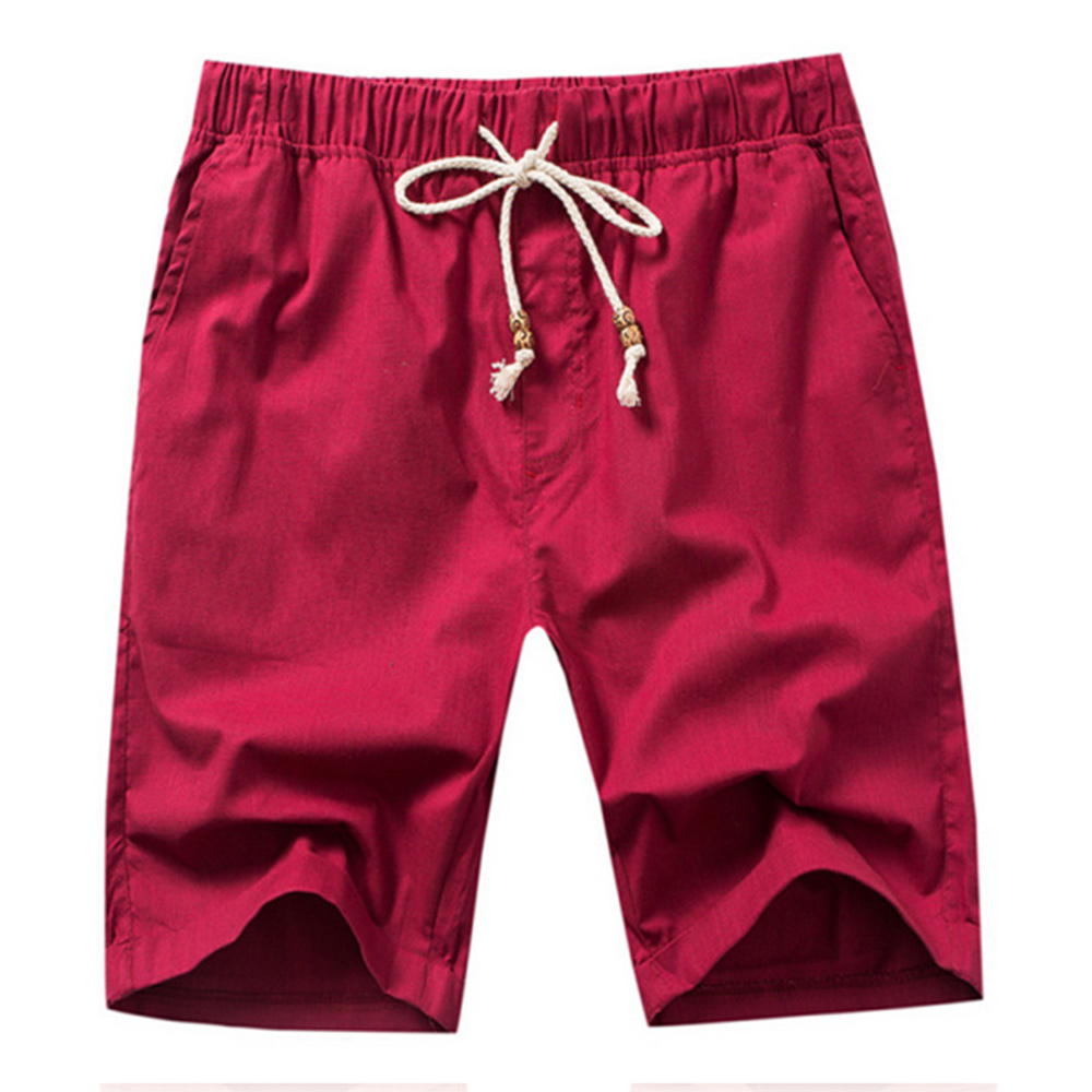 Castillotigo™ Pantalones cortos casuales de color sólido de talla grande para hombre de verano