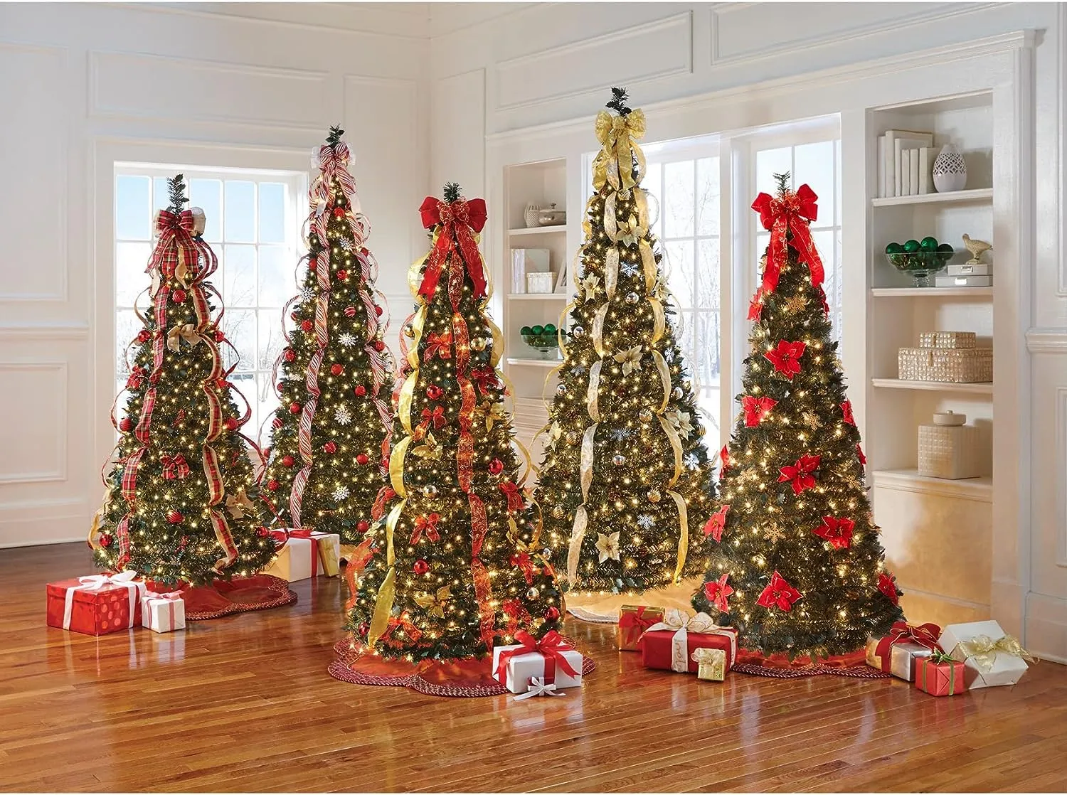 🎅Árbol de Navidad emergente con luces y decoraciones🎄Árbol de Navidad plegable con luces🎄Árbol de Navidad predecorado con luces