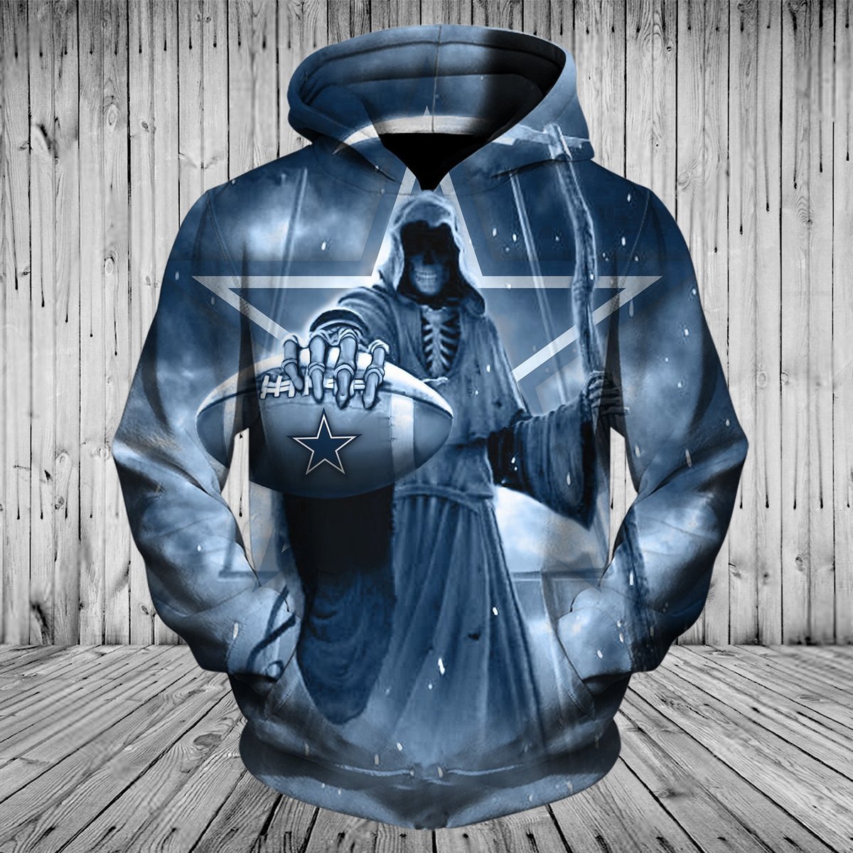 COWBOYS 3D HOODIE DEATH SKULL 3D6