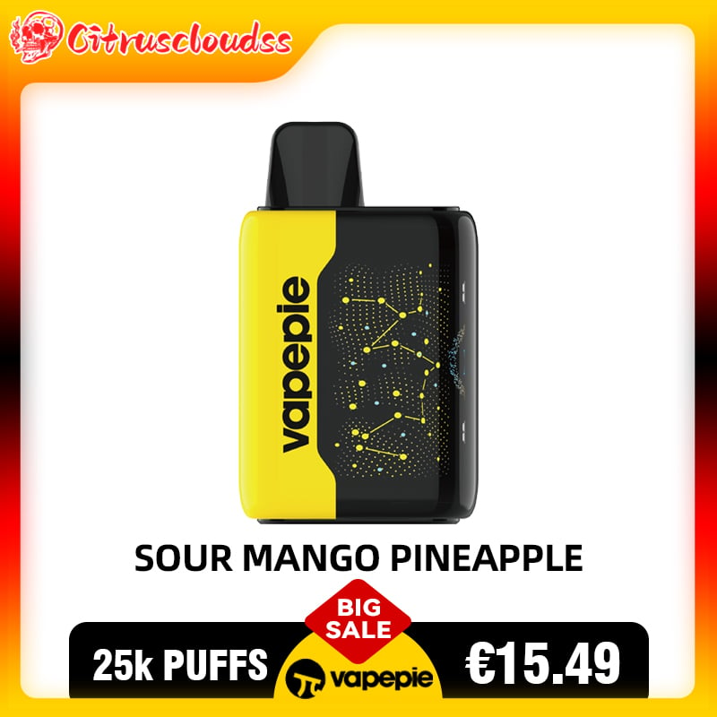 SOUR MANGO PINEAPPLE & VAPEPIE 25000 PUFFS - Star Sky Curved Screen