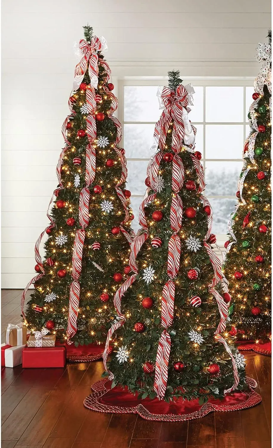 🎅Árbol de Navidad emergente con luces y decoraciones🎄Árbol de Navidad plegable con luces🎄Árbol de Navidad predecorado con luces