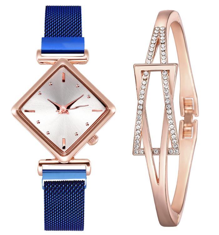 Higolot™ Diamond Watch & Bracelet Set