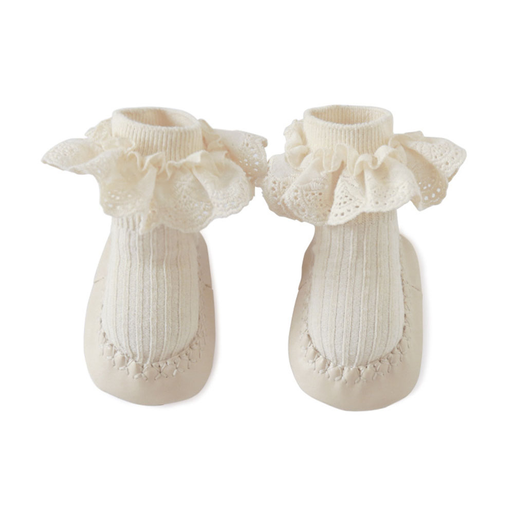 Higolot™Cotton lace baby mid tube toddler socks shoes