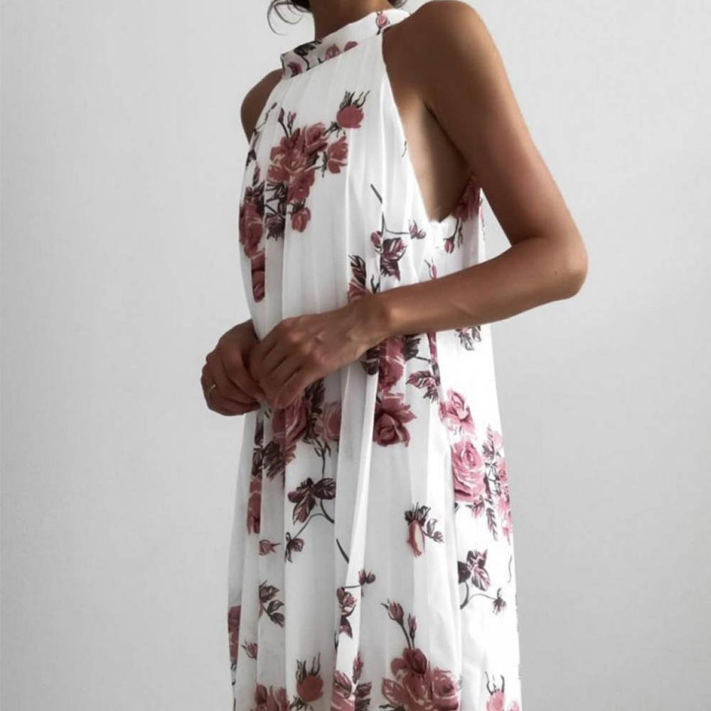 Castillotigo™ vestido sin mangas con pliegues