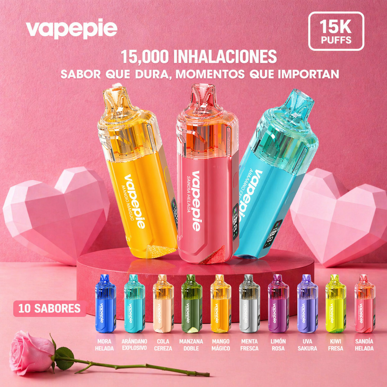 Vapepie Crystal Pop (de 15.000 tragadas)