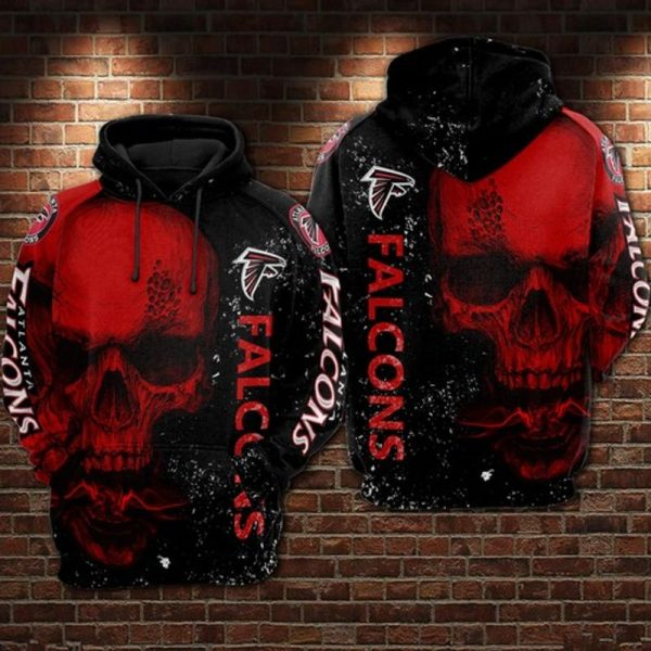 ATLANTA FALCONS 3D HOODIE SKULL 115