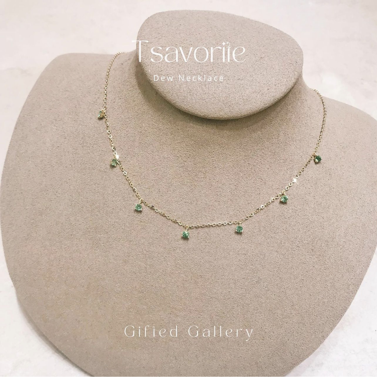 Tsavorite Dew Necklace By Gifted Gallery