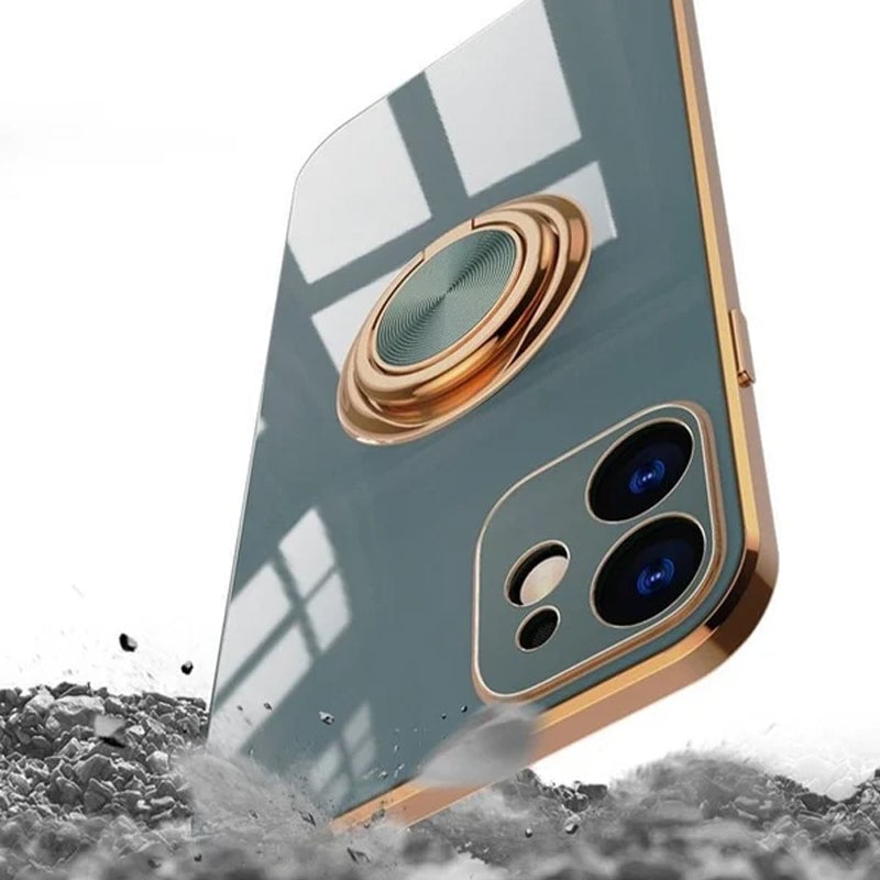 Plated Case with Ring For iPhone