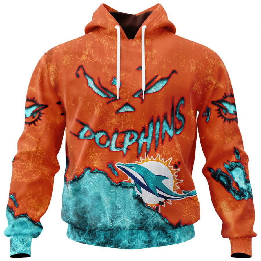 MIAMI DOLPHINS 3D HOODIE HALLOWEEN001