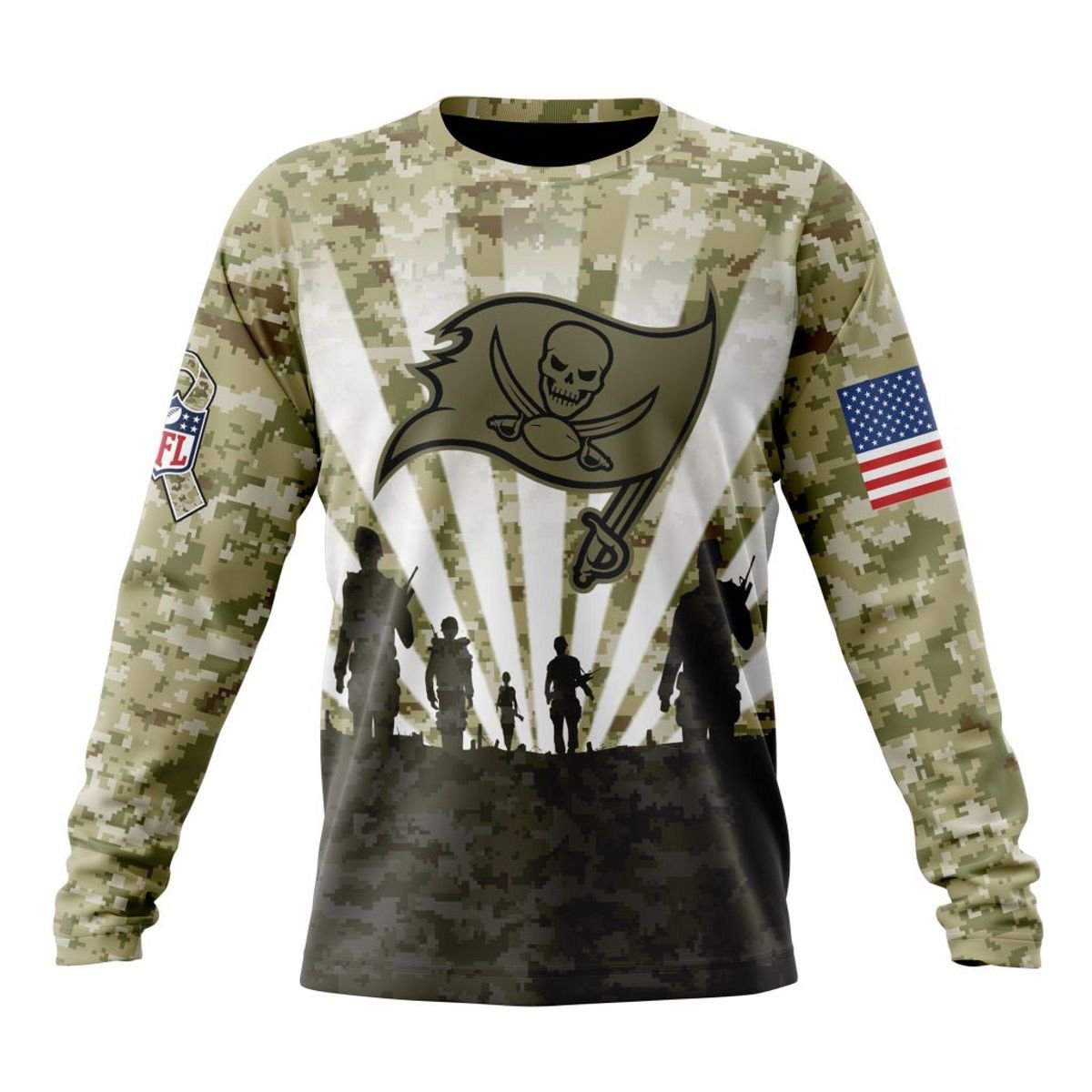 TAMPA BAY BUCCANEERS 3D HOODIE HONOR VETERANS