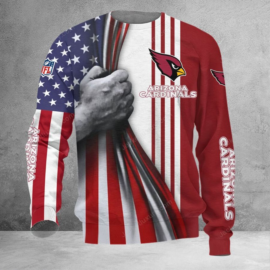 ARIZONA CARDINALS 3D HOODIE SKULL0804