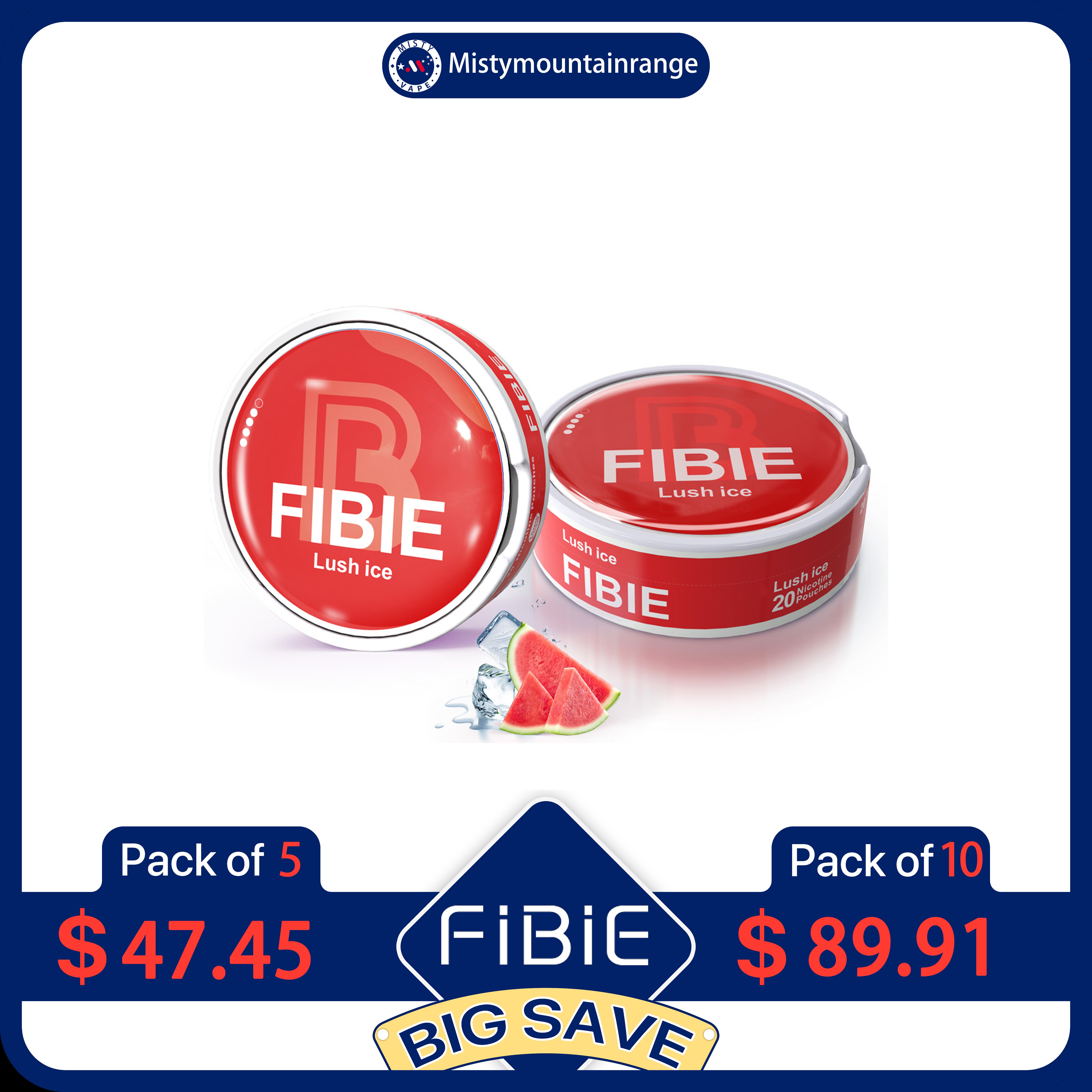 FIBIE - Nicotine Pouches(20 pieces per bag)