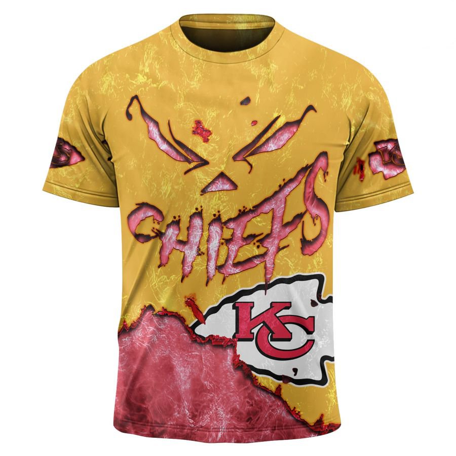 KANSAS CITY CHIEFS 3D HOODIE HALLOWEEN001
