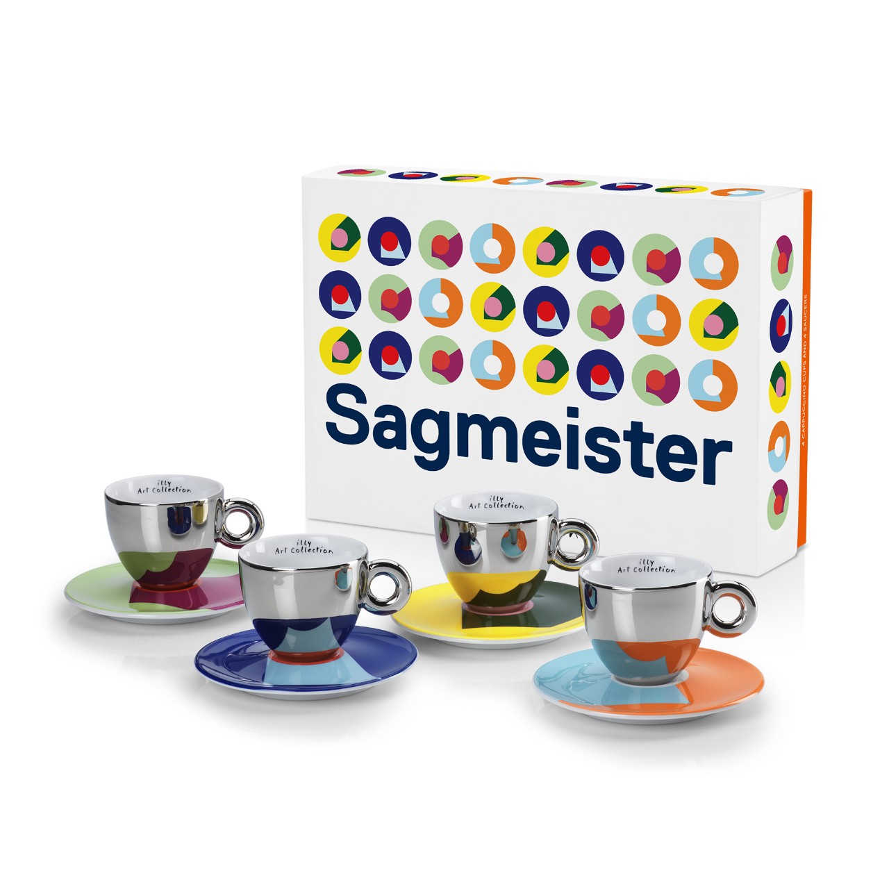 illy Art Collection Stefan Sagmeister - Set of 4 Cappuccino Cups