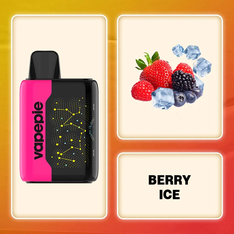 3 DB 🔥SOUR APPLE ICE PINEAPPLE - VAPEPIE 25000 PUFFS - Star Sky Curved Screen