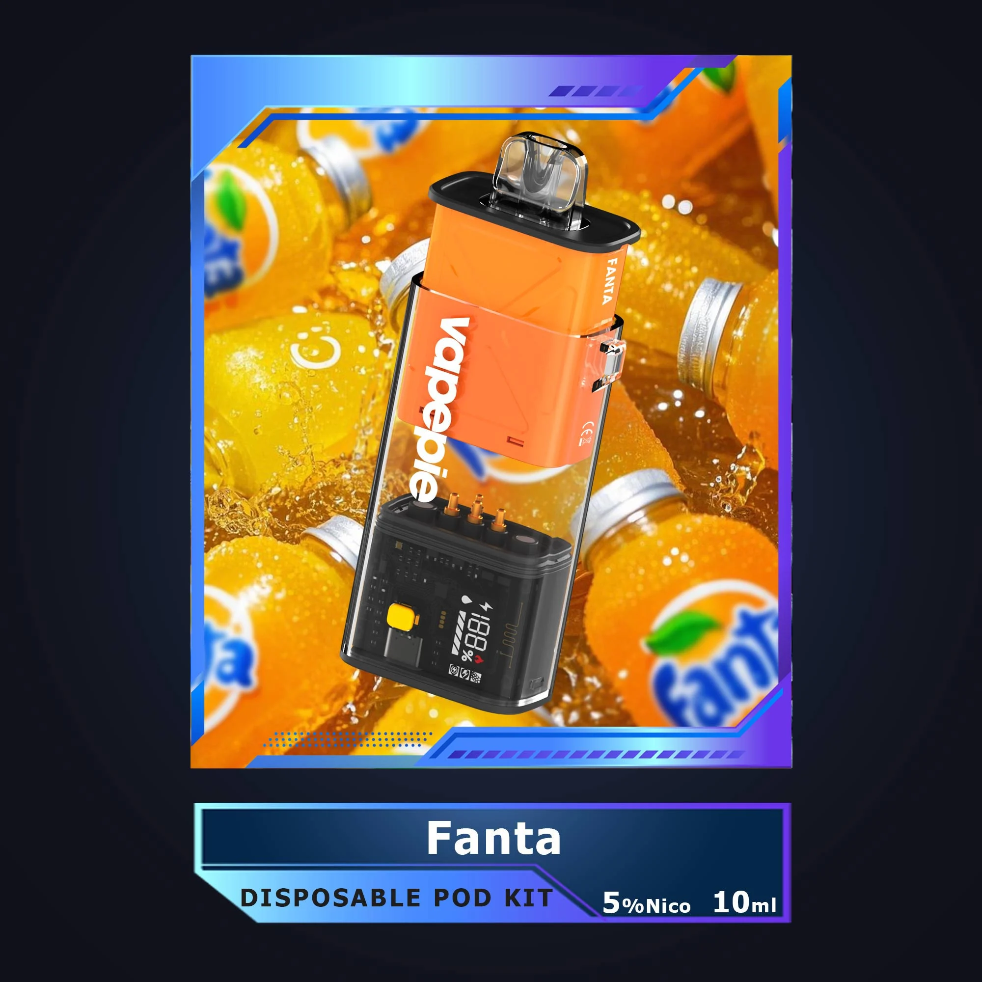 Fanta-Vapepie Disposable Pod 10000 PUFFS