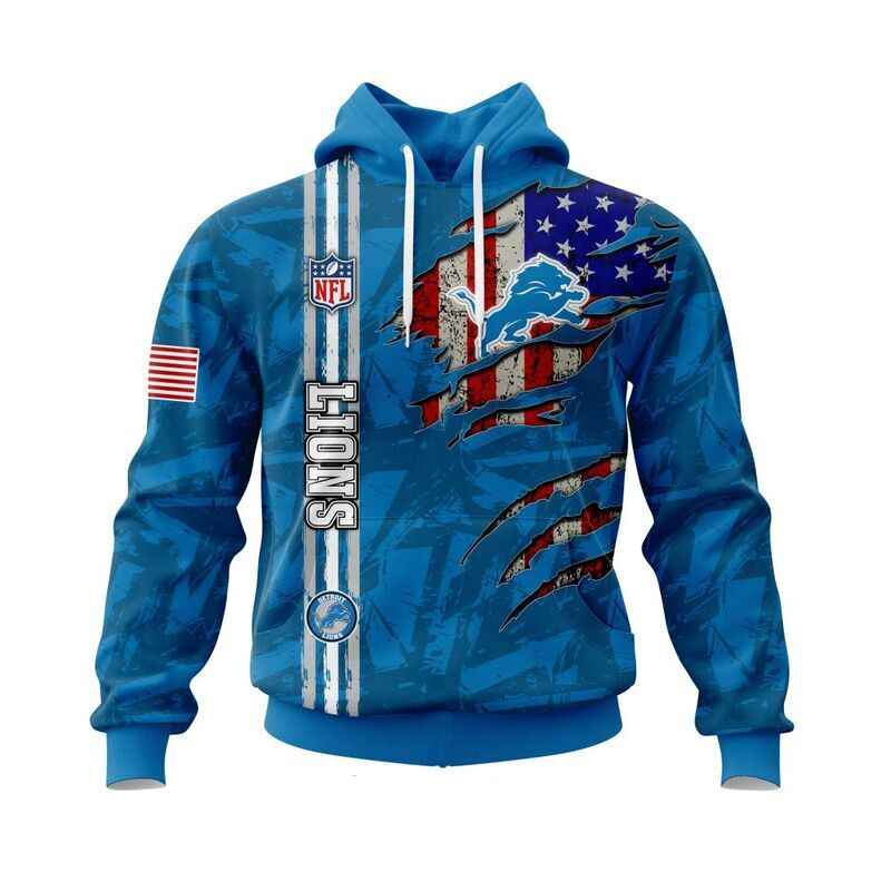 DETROIT LIONS 3D HOODIE SKULL0802