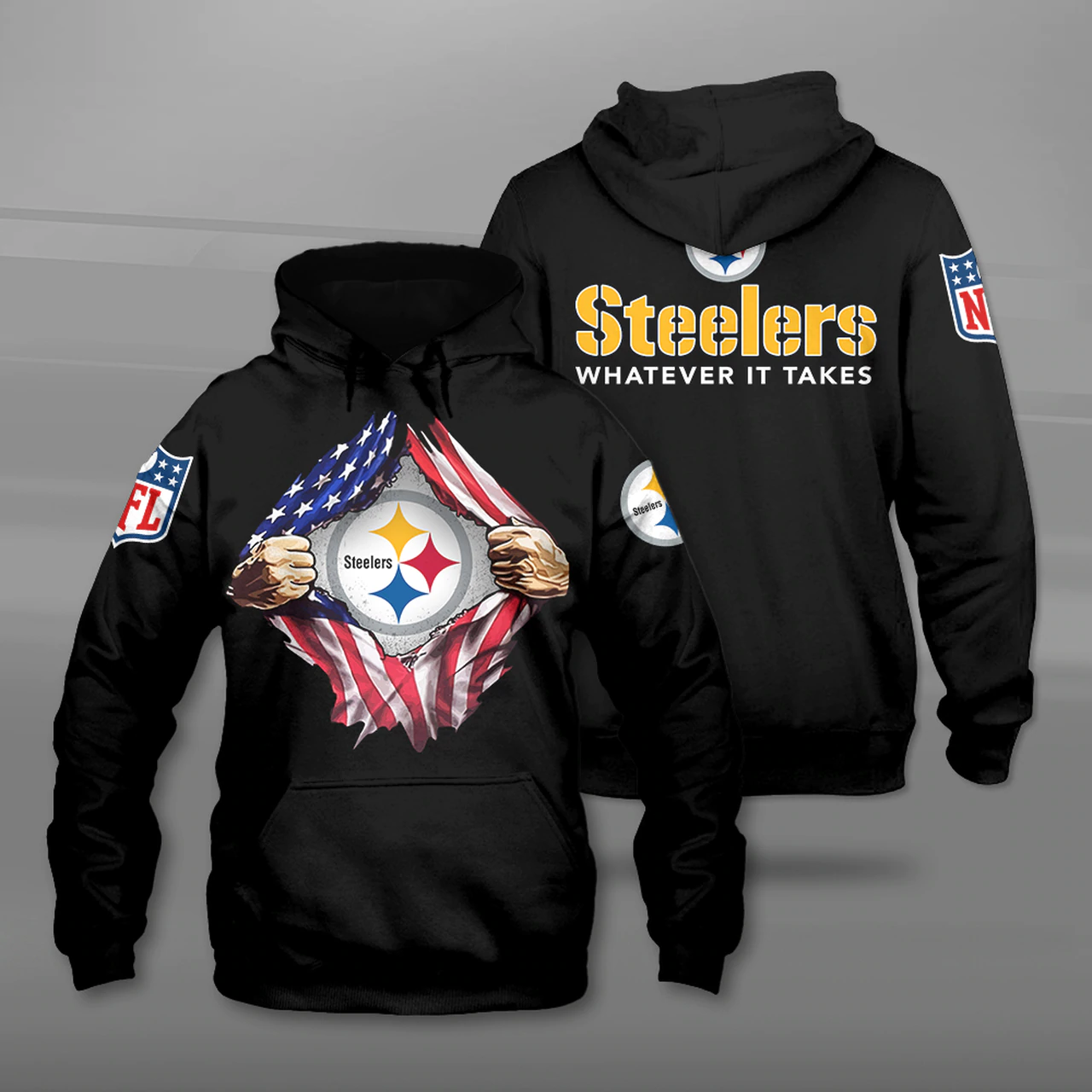 PITTSBURGH STEELERS 3D HOODIE PPSS029