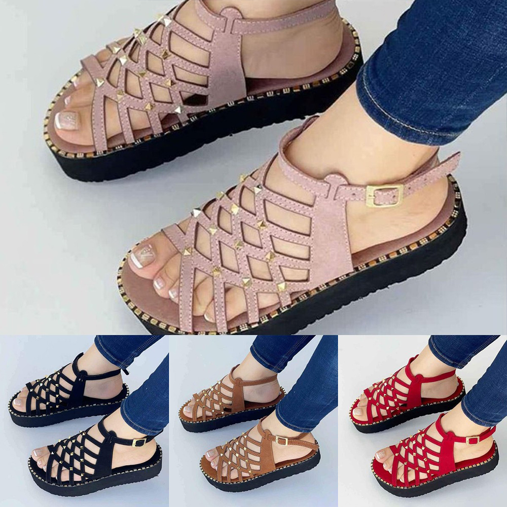 Castillotigo™ Nuevas sandalias de plataforma con recorte de malla de verano