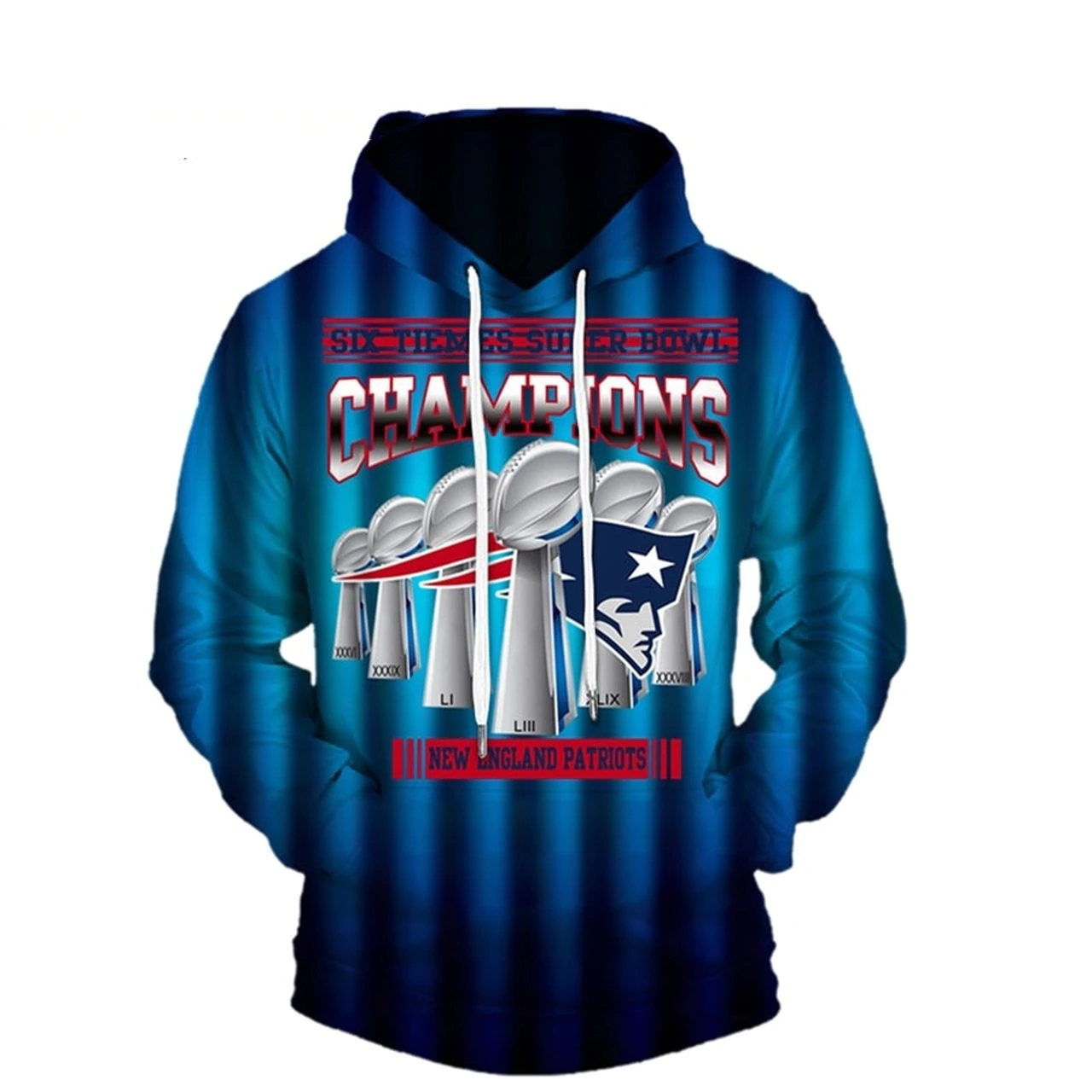 NEW ENGLAND PATRIOTS 3D HOODIE NNEP011