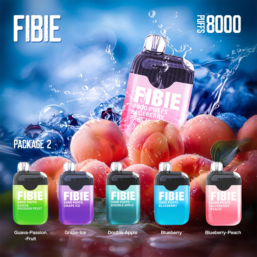 FIBIE 8000 Puffs Disposable Vapor Wands (10 Flavors Collection)