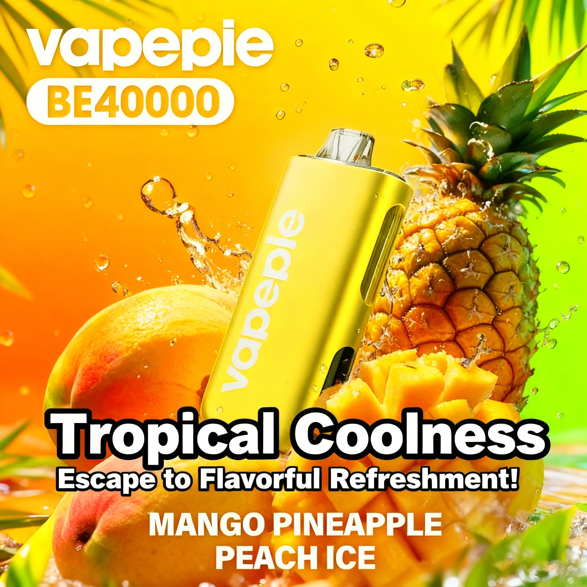 MANGO PINEAPPLE PEACH ICE - VAPEPIE MAX 40000 PUFF