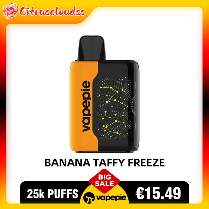 BANANA TAFFY FREEZE & VAPEPIE 25000 PUFFS - Star Sky Curved Screen